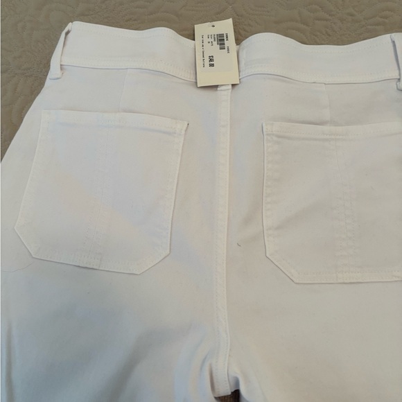White Button-Fly Pants - Picture 5 of 6